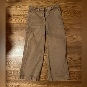 Tan Everlane pants- used in great condition. Cropped length wide leg